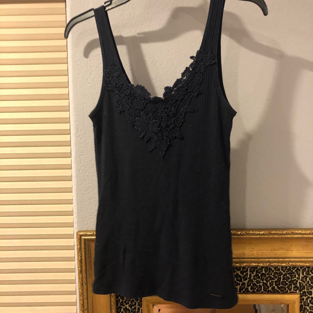 Lace trim tank top